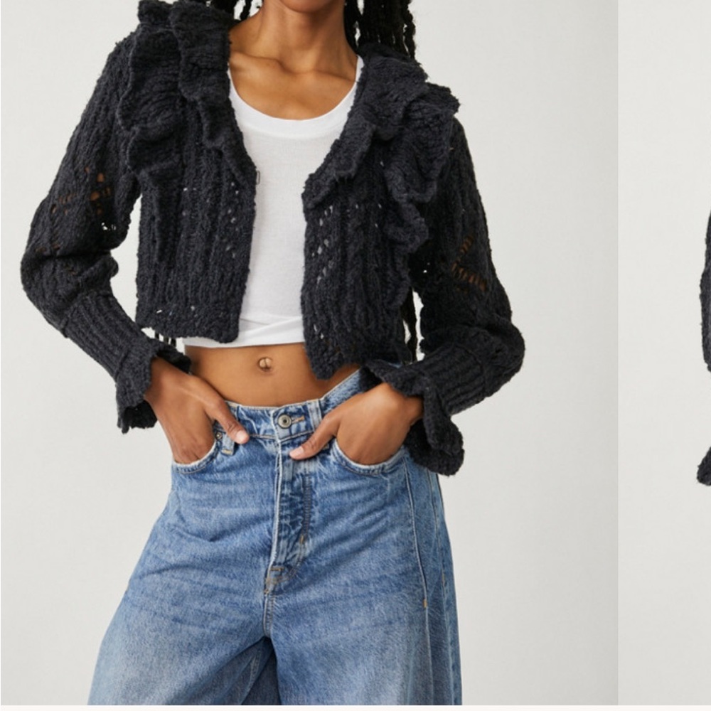 *DEAL* NEW Free People ~ Avery Cardigan in black XS